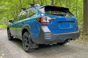 Subaru Outback Mud Flap Kit - Rally Armor - UR Black Flap/Blue Logo - Black - `22-`25 Subaru Outback Mud Flap Kit - Rally Armor - UR Black Flap/Blue Logo - Black - `22-`25